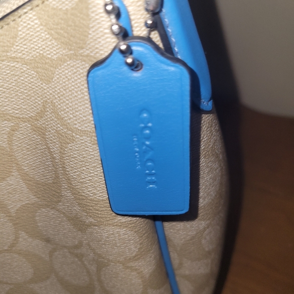 COACH SHOULDER HOBO & WALLET SIGNATURE/BLUE F29209 - Picture 9 of 13